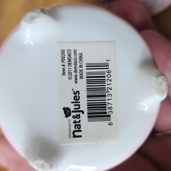 Demdaco First Tooth & First Curl Pink Ceramic Stoneware Keepsake - Picture 5 of 5